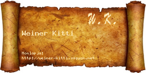 Weiner Kitti névjegykártya